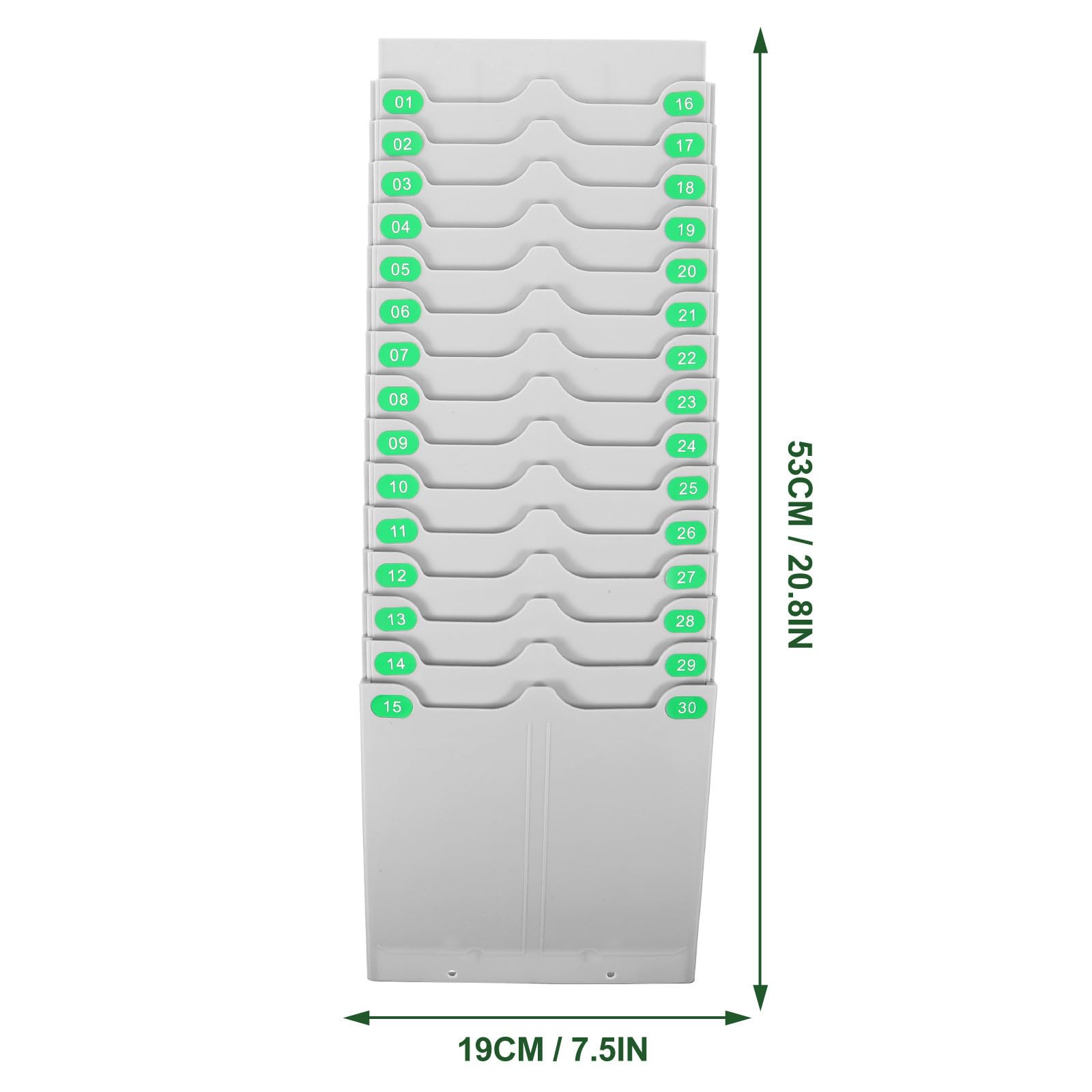 Zerodeko Support de Cartes de Présence en Plastique 30 Pochettes, Étagère de Rangement Multifonction Pratique pour Bureaux et Cuisines