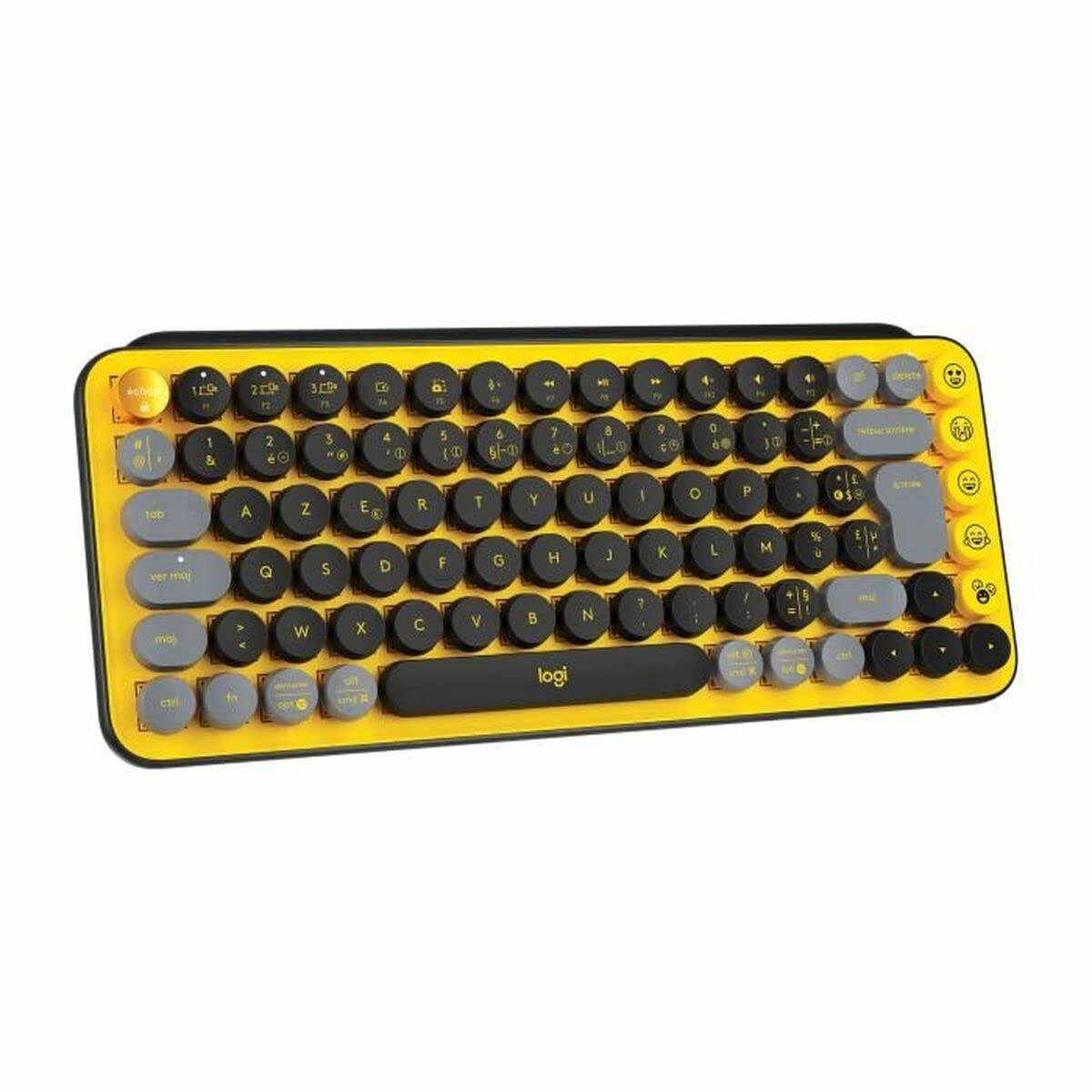 Logitech POP Keys Mechanische kabellose Tastatur mit anpassbaren Emoji-Tasten, Französisches AZERTY-Layout - Blast