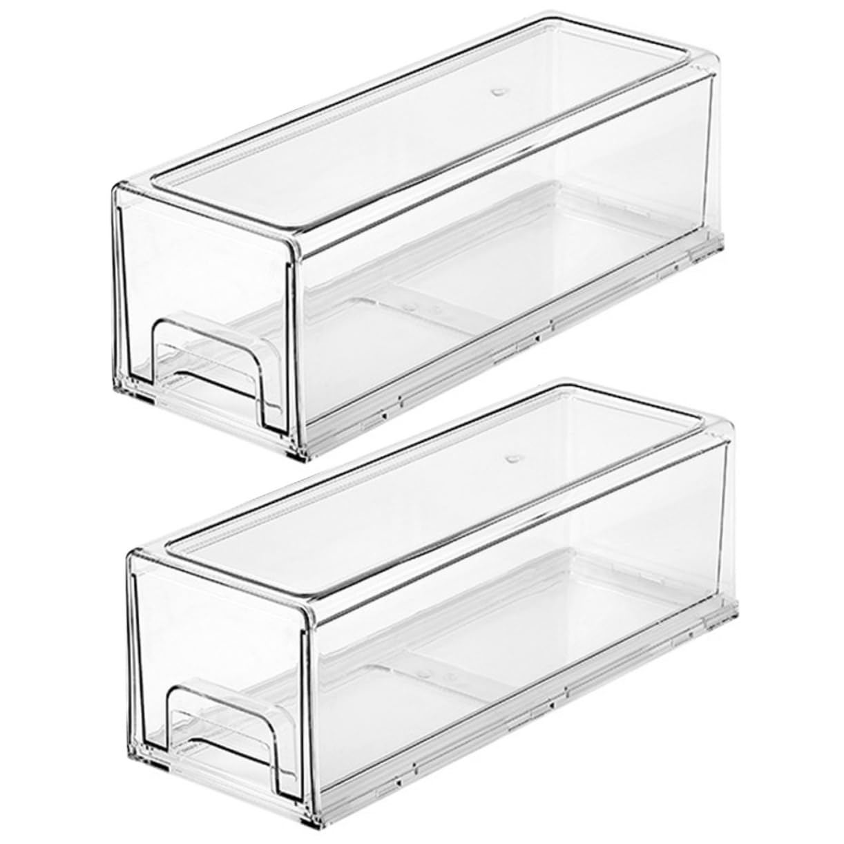2 Uds Soporte Para Cosméticos Organizador De Cajones De Cosméticos Transparente Organizador De Cajones Estuche De Almacenamiento De Maquillaje Apilable Soporte Para Cajones De