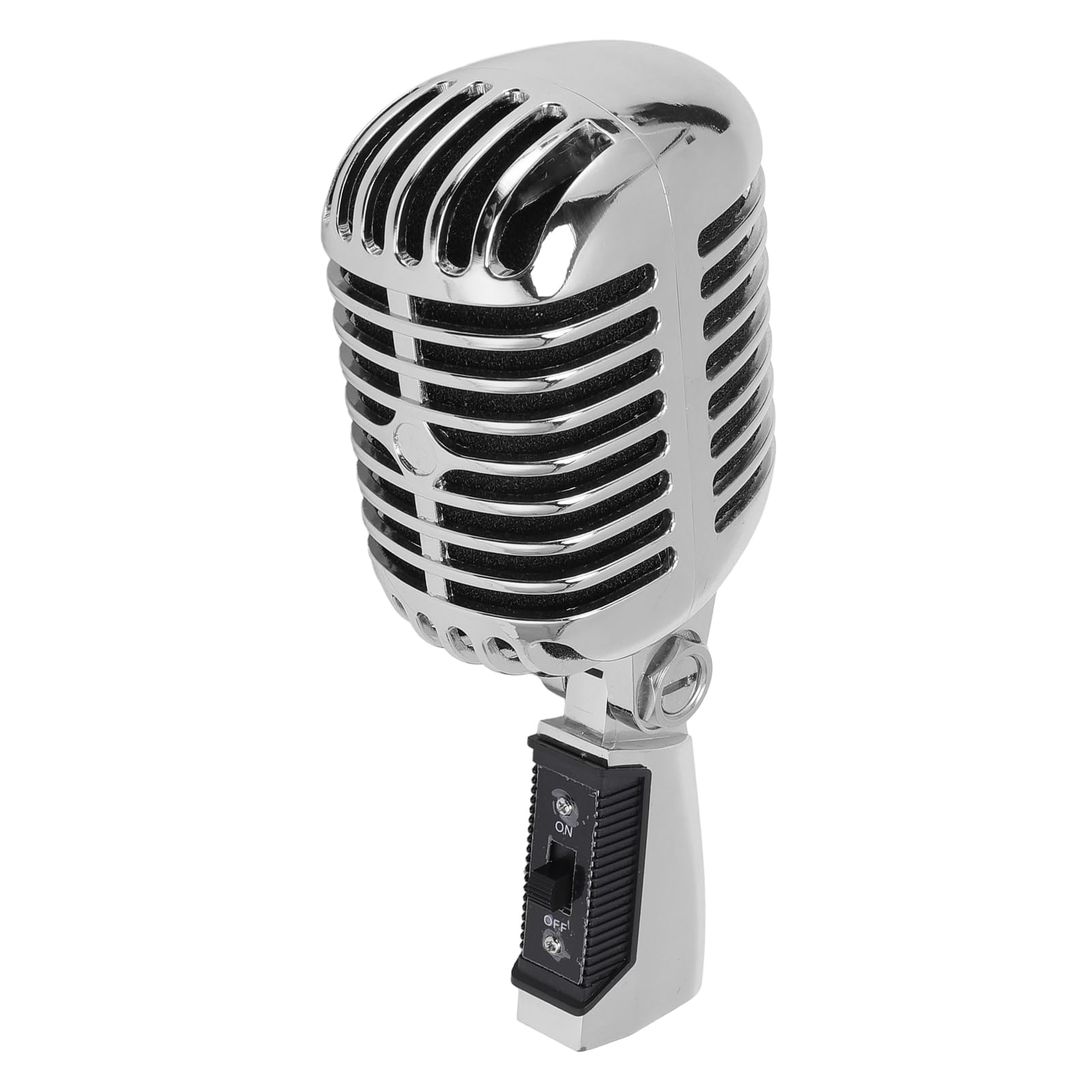Mikrofon Dynamiczny, Przetwornik Kardioidalny w Stylu Vintage, Korpus ze Stopu Cynku w Stylu Retro, Mikrofon w Vintage, XLR z Kablem XLR Uniwersalny Adapter Stojaka do Studia Występów na