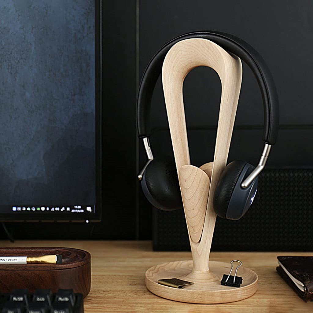 Soporte Auriculares Auriculares Soporte Soporte de madera maciza Hangero Hangero Auriculares Pantalla Soporte Mesa de mesa Accesorios Auriculares Pantalla 10,43 pulgadas de altura Soporte Cascos