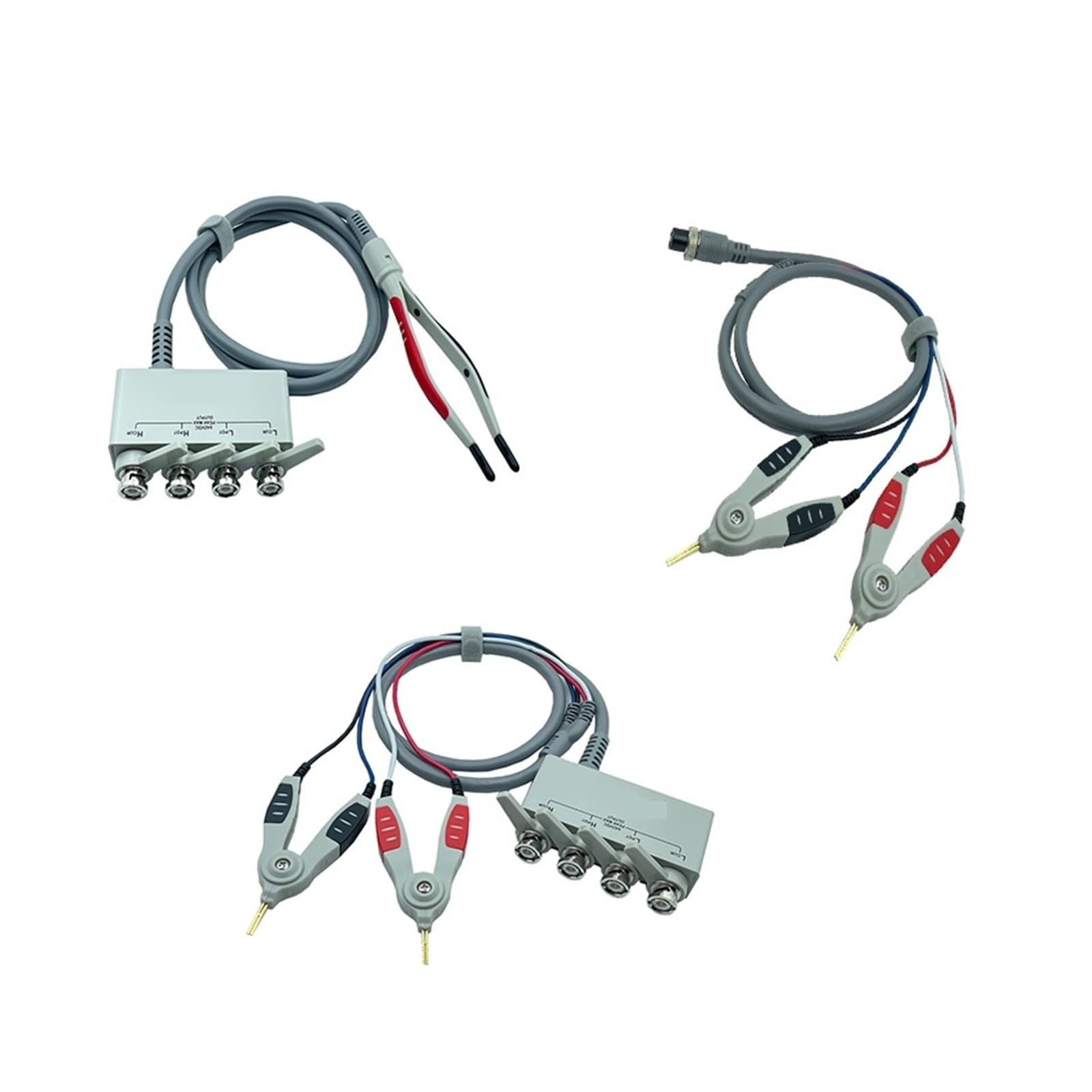LCR Messgerät, Test LCR Instrument Kabel Digitale Brücke Clamp SMD Patch Clamp Mit Abschirmung Box Bessere Test Genauigkeit Draht Länge 1m(Paragraph B)