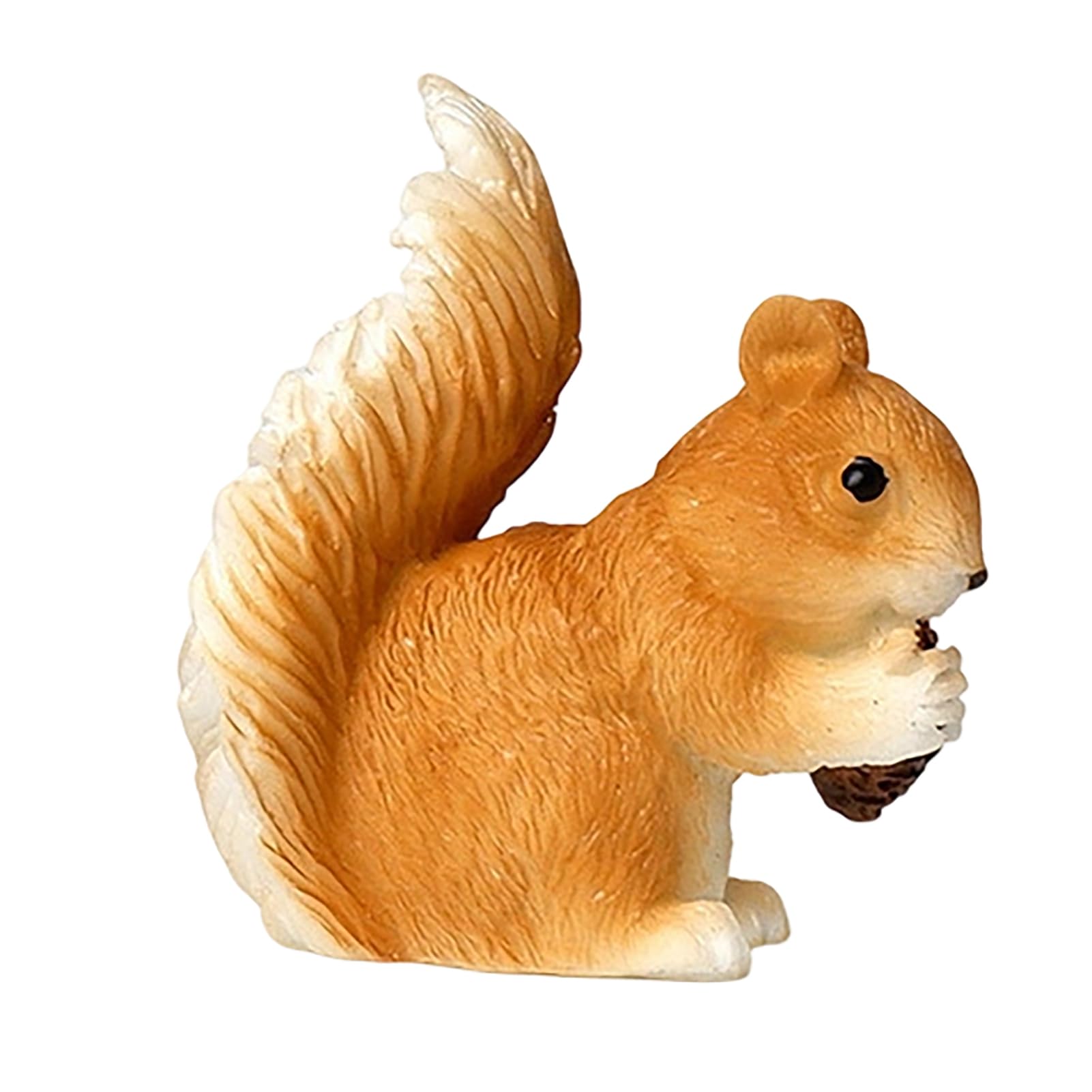 Virelynx Mini Squirrel Figurine – Tiny Resin Fairy Garden Accessory, Cute Animal Statue for Moss Landscape DIY Terrarium Decor