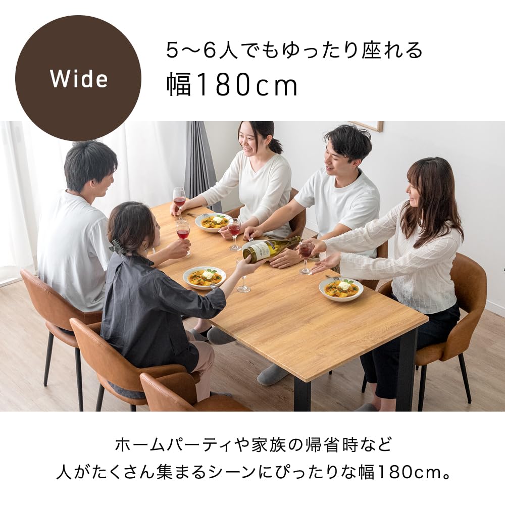 Amazon｜タンスのゲン 伸長式ダイニングテーブル 単品 幅120/150/180 3