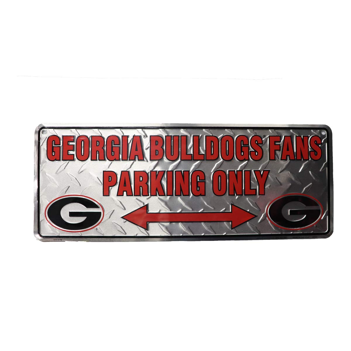 Diesel Power Plus Georgia Bulldogs Fans Parking Only Diamond Tread Aluminum Sign 7