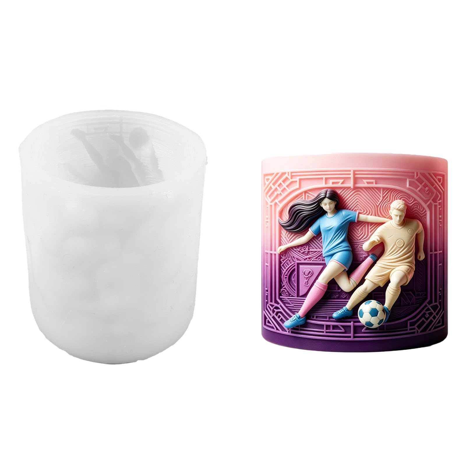 APGLSXY Embossing Silicone Molds Cylindrical Silicone for Making Soap Chocolate Resin Craft Cast