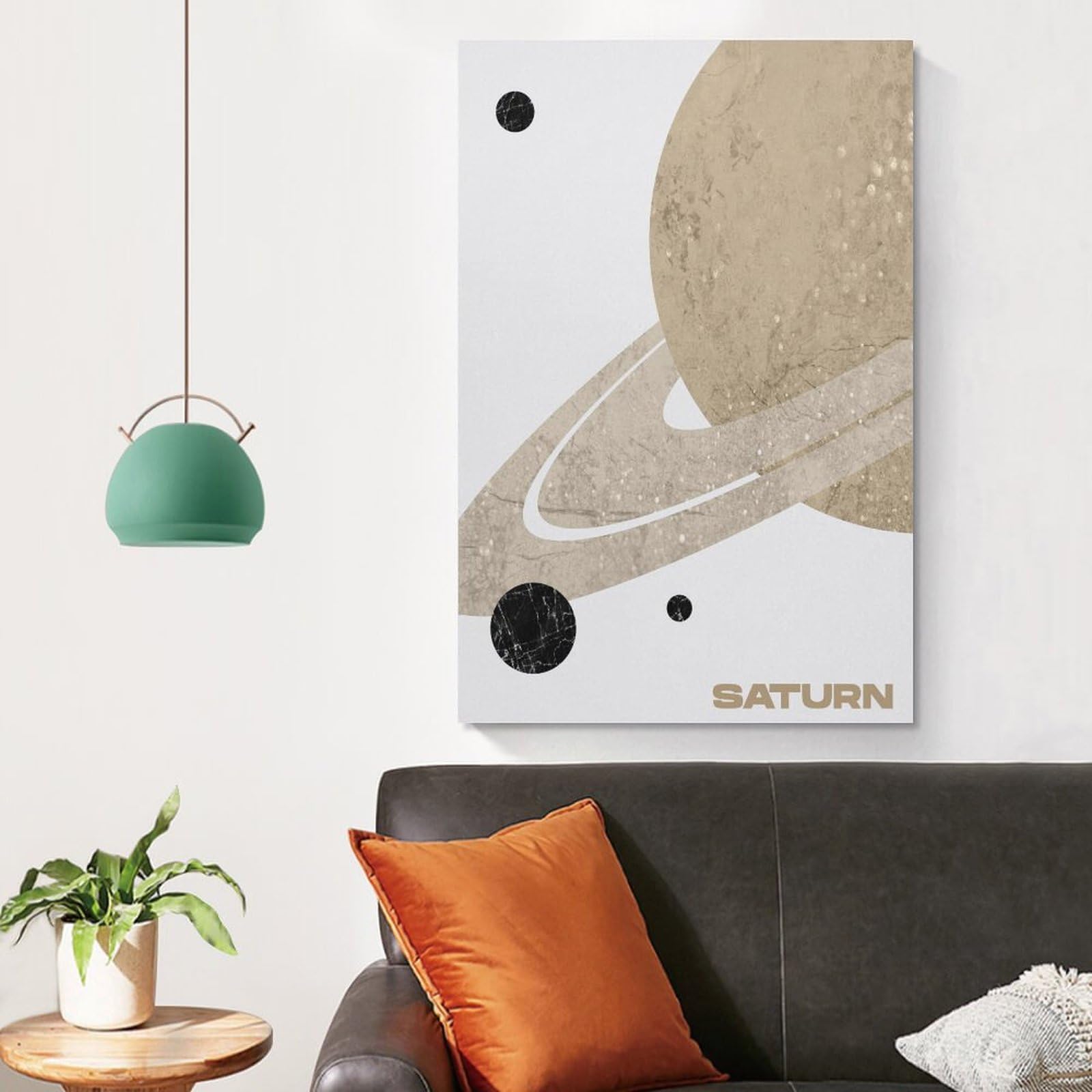 Poster di Saturno con texture in marmo, serie di poster con pianeti, decorazione da parete per gli amanti dello spazio, idee regalo astronomiche, tema spaziale