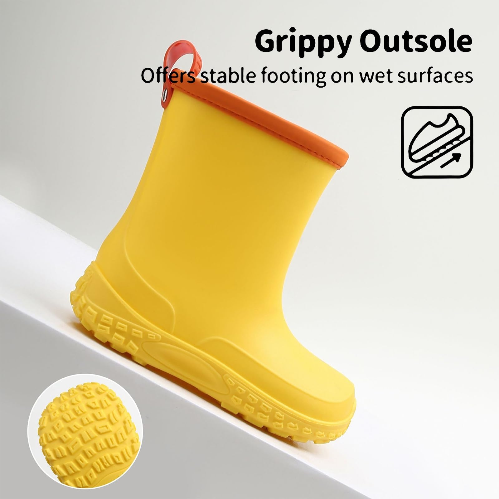 ENEN Gummistiefel Kinder Gr 26-31, Gummistiefel Mädchen und Jungen Wasserdichte Regenschuhe Kleinkind Leicht Bequeme für Kindergarten, Schule, Outdoor