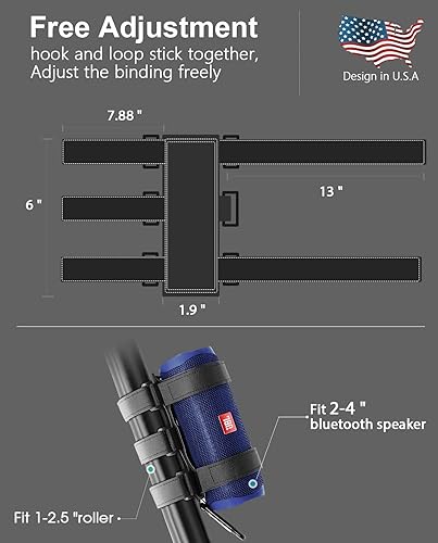 Miniatura 2 de ALIENSX Soporte de altavoz portátil resistente para la mayoría de altavoces inalámbricos Bluetooth, compatible con carritos de golf, bicicletas,