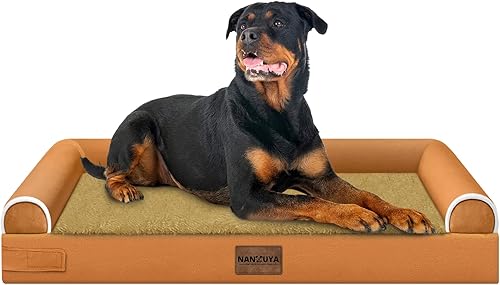 Miniatura 114 de Cama grande para perros ortopédica lavable: camas con almohada XL para perros grandes, sofá de espuma viscoelástica, impermeable, funda extraíble