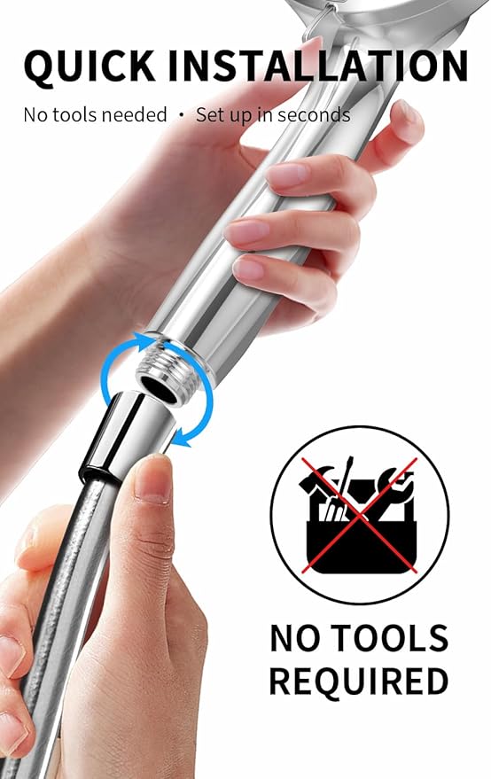 Regadera de Mano Magnética con Filtro, 10 Modos de Rociado miniatura 9