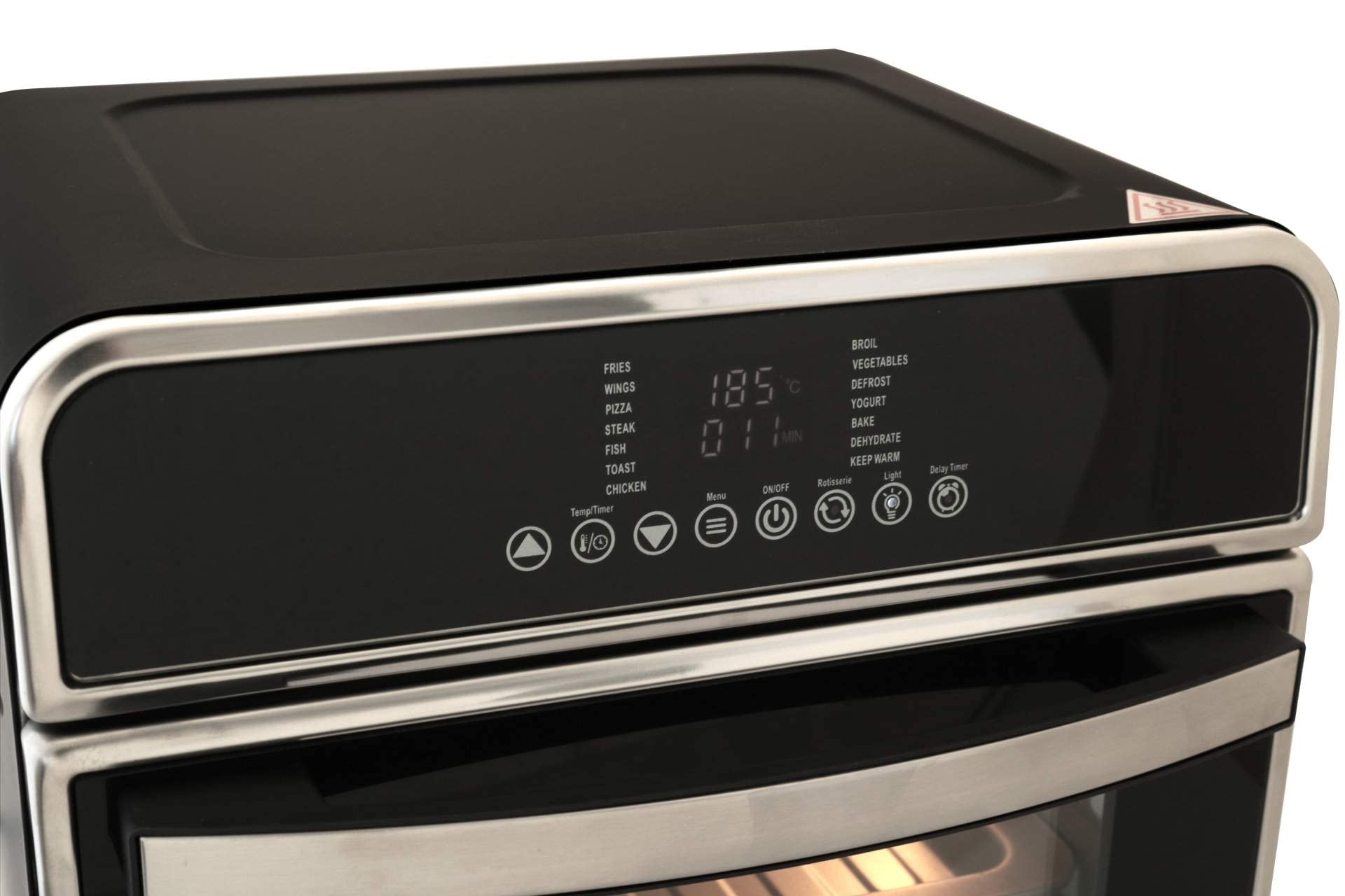 Deski HOT KITCHEN DESIGN Ofen Heißluft Fritteuse 15 Liter schwarz 1600 Watt 3in1 Multifunktion, 401274