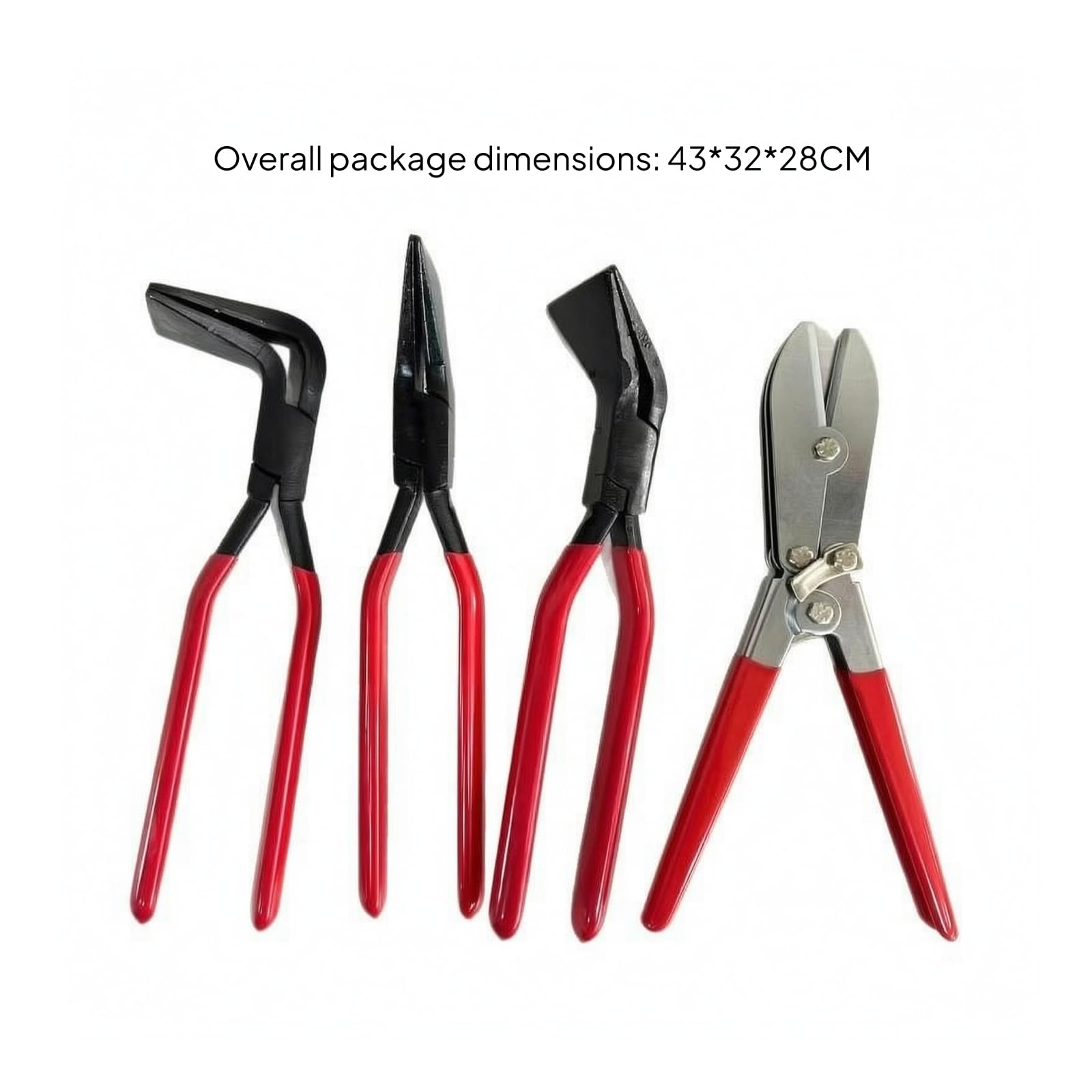 Gralara 4 Pieces Alicates Conformado Empuñadura Recubiertos Pinza Chapa Metálica Cabezas Anguladas Herramienta Manual