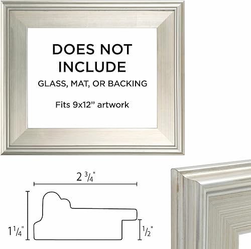 Miniatura 3 de Creative Mark Plein Air Style - Marco plateado con hojas a mano, 9 x 12-2.75 pulgadas de ancho con profundidad de rabete, parte trasera abierta sin