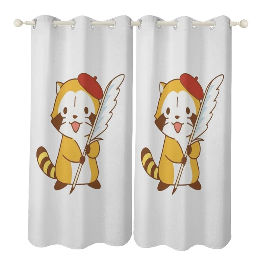 Amazon｜あらいぐまラスカル (1).png 穴あきカーテン（2枚同じ