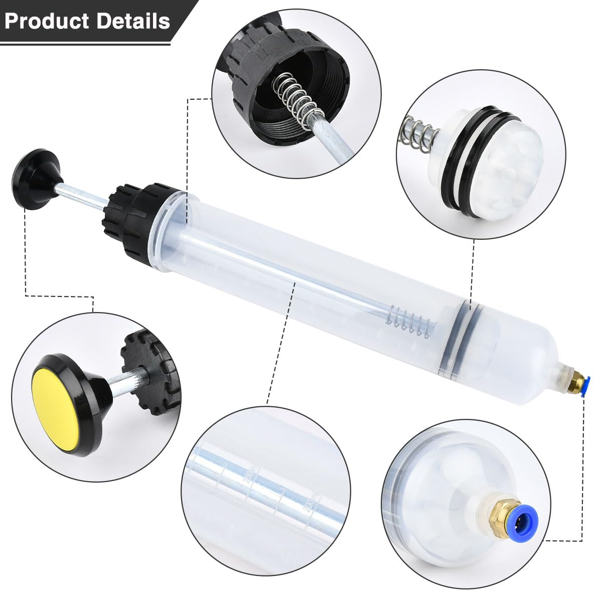 Ölabsaugpumpe 500mL Mit 2 Schläuchen - Praktische Spritze Für Auto-Ölwechsel & Flüssigkeiten