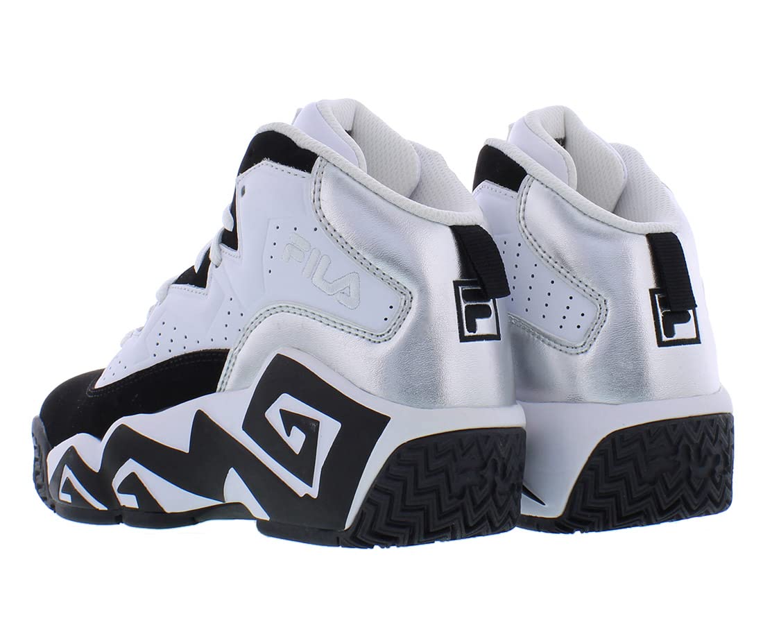 Fila Little Kid/Big Kid Rock Runner Running,Black/Metallic Silver Turkish Sea,7 M US Big Kid