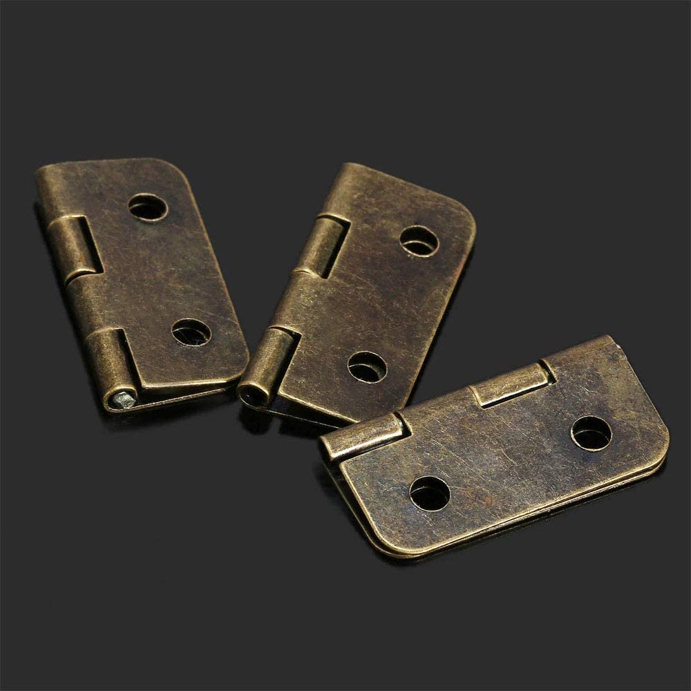 Bisagras, 50 pcs Mini Mini Bisagras Bisagras Pequeñas Bisagras, Mini Plegable Bisques Bisagras de bronce antiguos Mini Bisagras retro Bisagras de metal retro Bisagra de metal for una caja de joyería d
