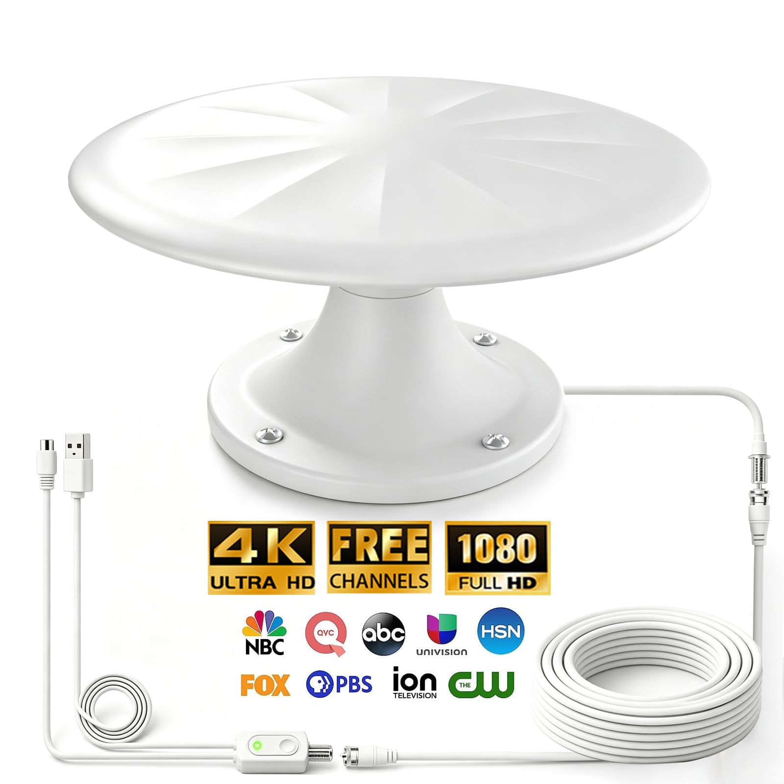 RV TV Antenna for Smart TV Outdoor, 720° Omni Directional Reception，RV846