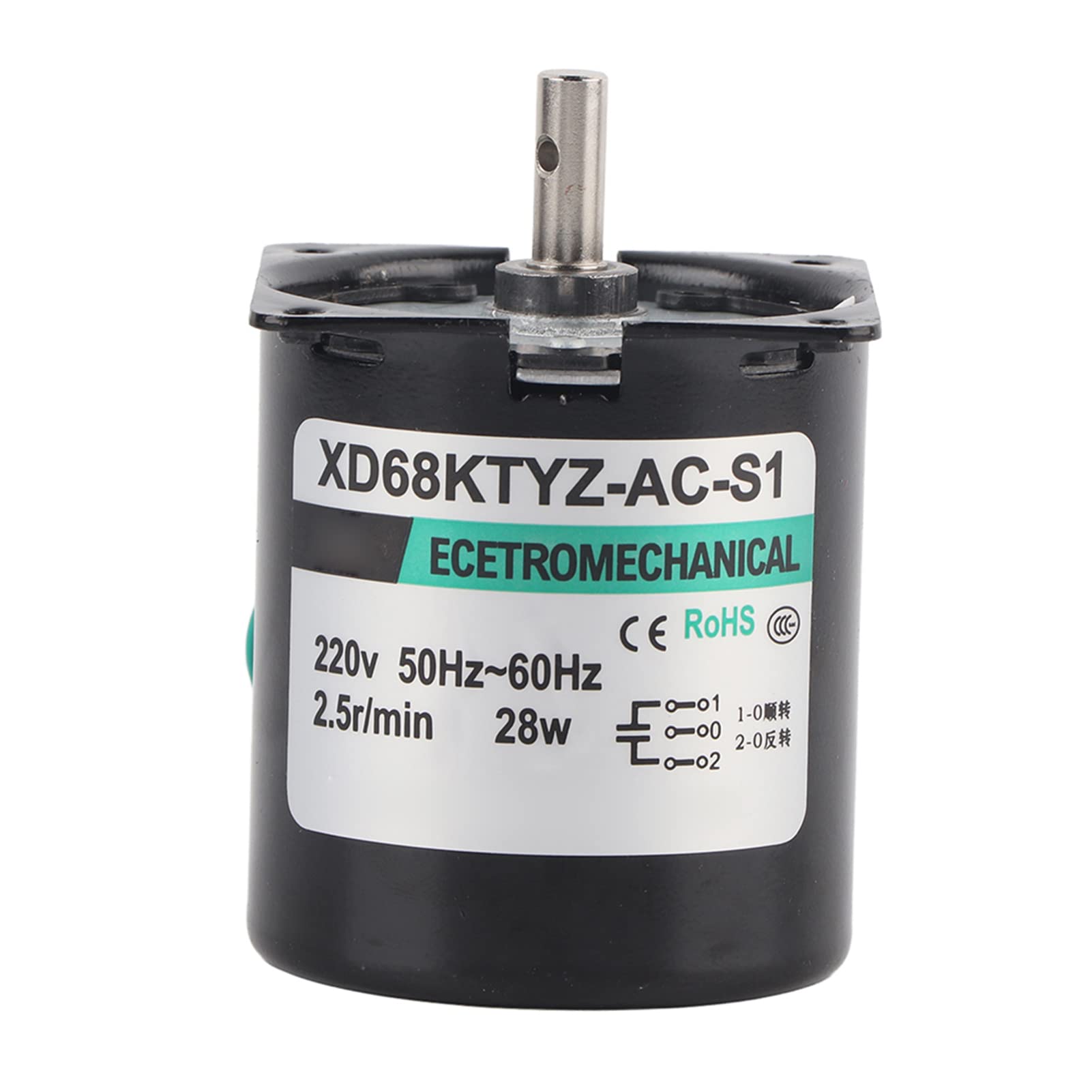Silnik synchroniczny XD68KTYZ-AC-S1 AC220V 28W 2,5 20 30 110r/min. mały elektryczny magnes stały synchroniczny silnik przekładni CW/CCW do automatyki instrumentów (2,5)