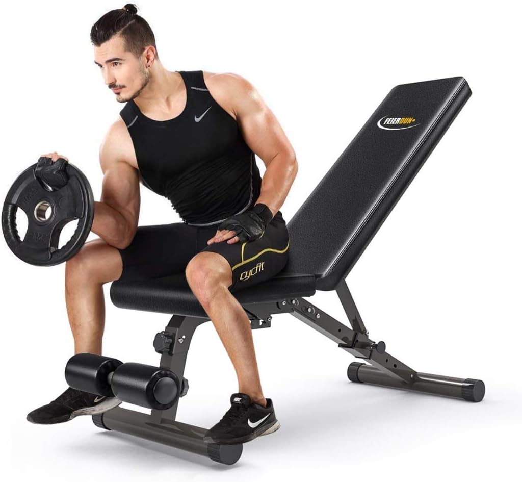 FEIERDUN Adjustable Weight Bench-Incline & Decline to Make A Full Body Workout Foldable Bench