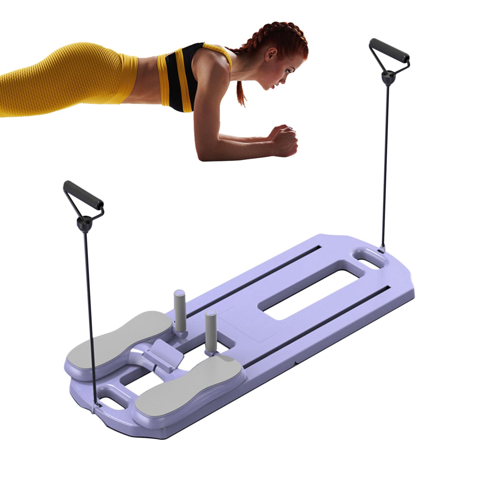 Tavola Pilates Reformer – Tavola Pilates per la casa, tavola scorrevole compatta per Pilates | Attrezzatura multiuso Pilates Home Pilates Reformer per i viaggi