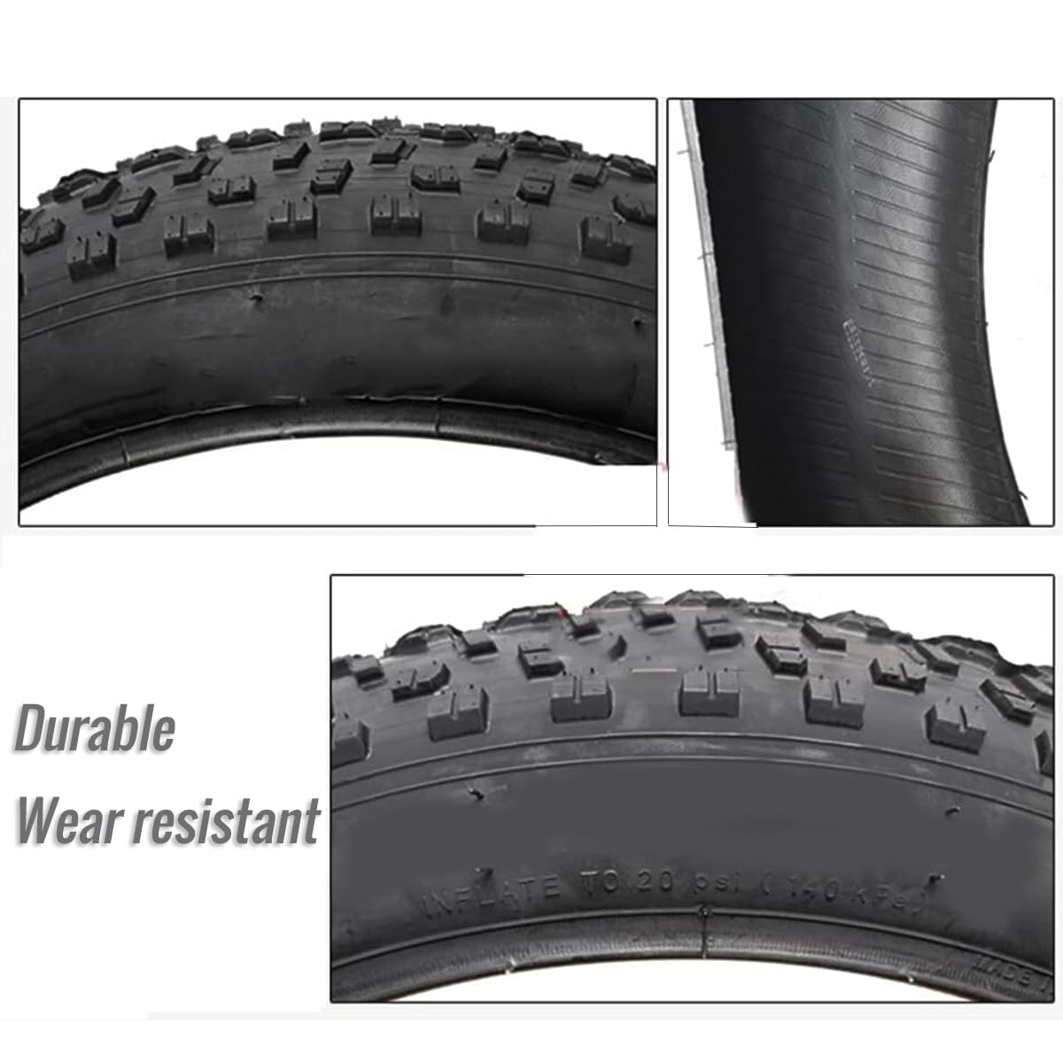 Pneu Fatbike 20 X 4.0 CST BFT – Profil Cranté Tout-terrain, Adhérence Maximale Pour Vélos électriques Et Fat Bikes