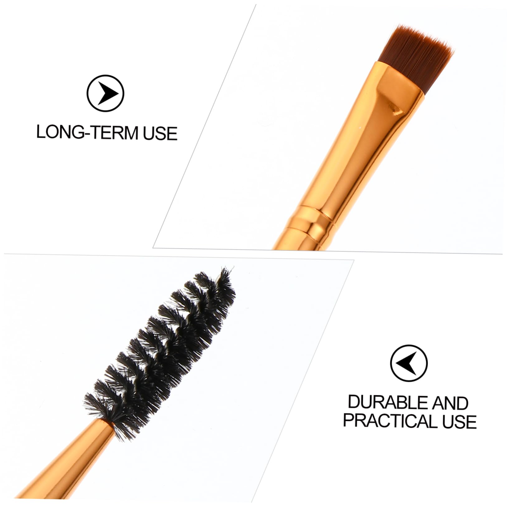 POPETPOP 18pezzi Pennelli Per Sopracciglia e Mascara Pennelli Angolati Per Make-up Occhi Strumenti Di Bellezza Comodi e Resilienti Per Sopracciglia Naturali e Definite