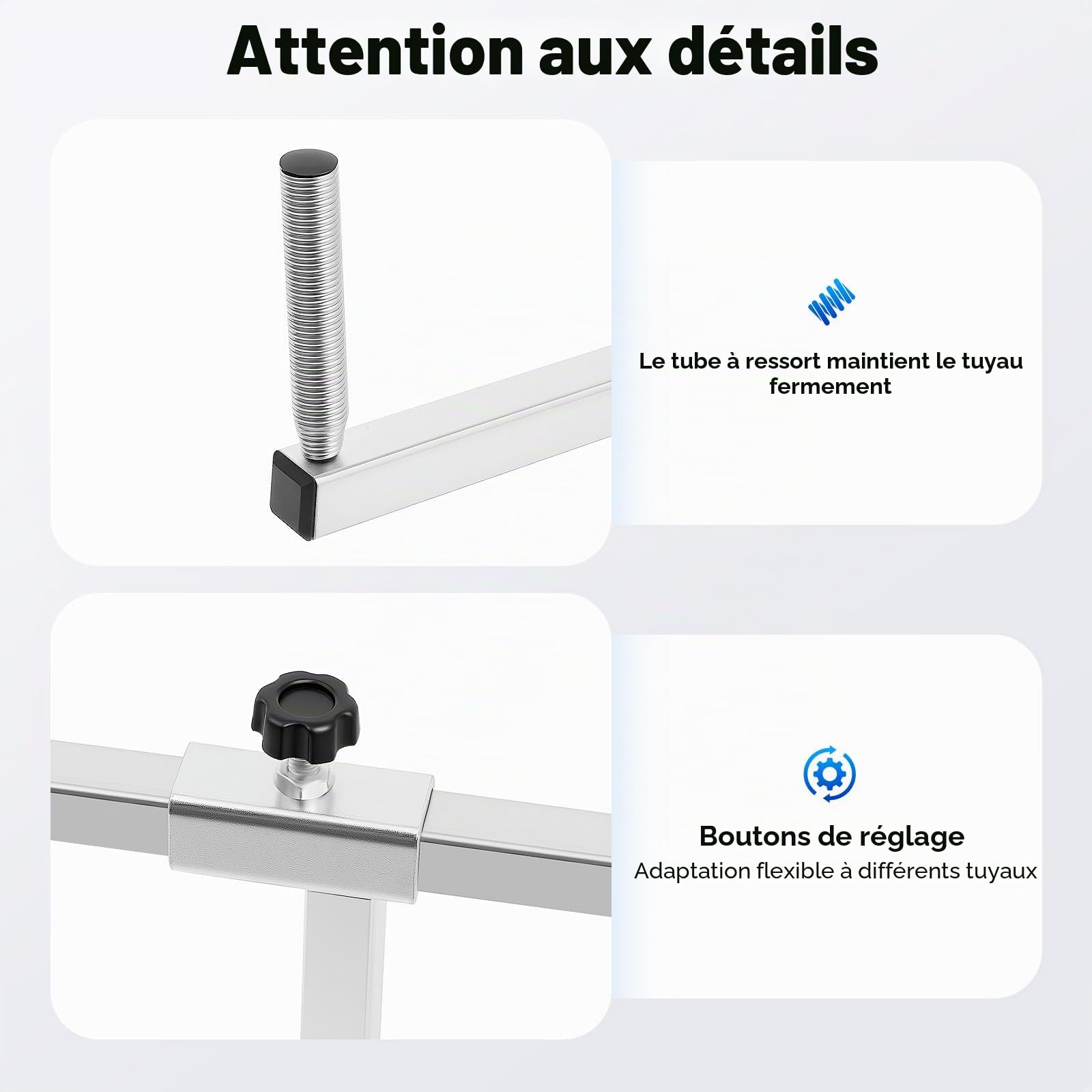 Dévidoir de tuyau pour chauffage au sol, chauffage au sol, 3 niveaux avec sac de transport, dérouleur de tuyau, diamètre réglable, très résistant, pour PEX, PERT, PE, tuyaux de chauffage, tuyaux d'eau
