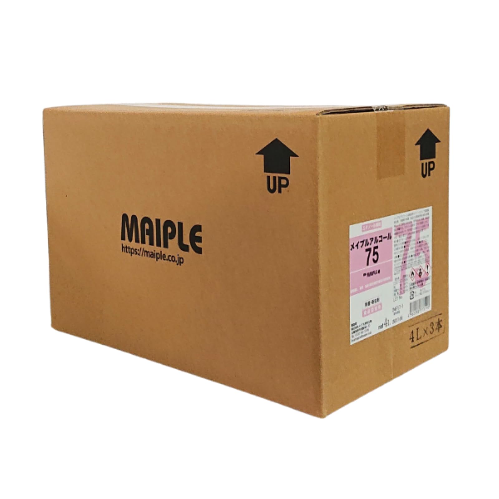 Amazon.co.jp: ﾒｲﾌﾟﾙｱﾙｺｰﾙ75 4L (ﾎﾟﾘ・ﾉｽﾞﾙ付) 3本入り : ドラッグストア