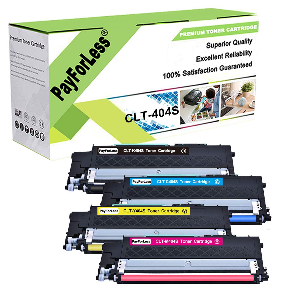 PayForLess 4PK CLT-K404S CLT-C404S CLT-M404S CLT-Y404S Toner Cartridge for Samsung Xpress C430W C480