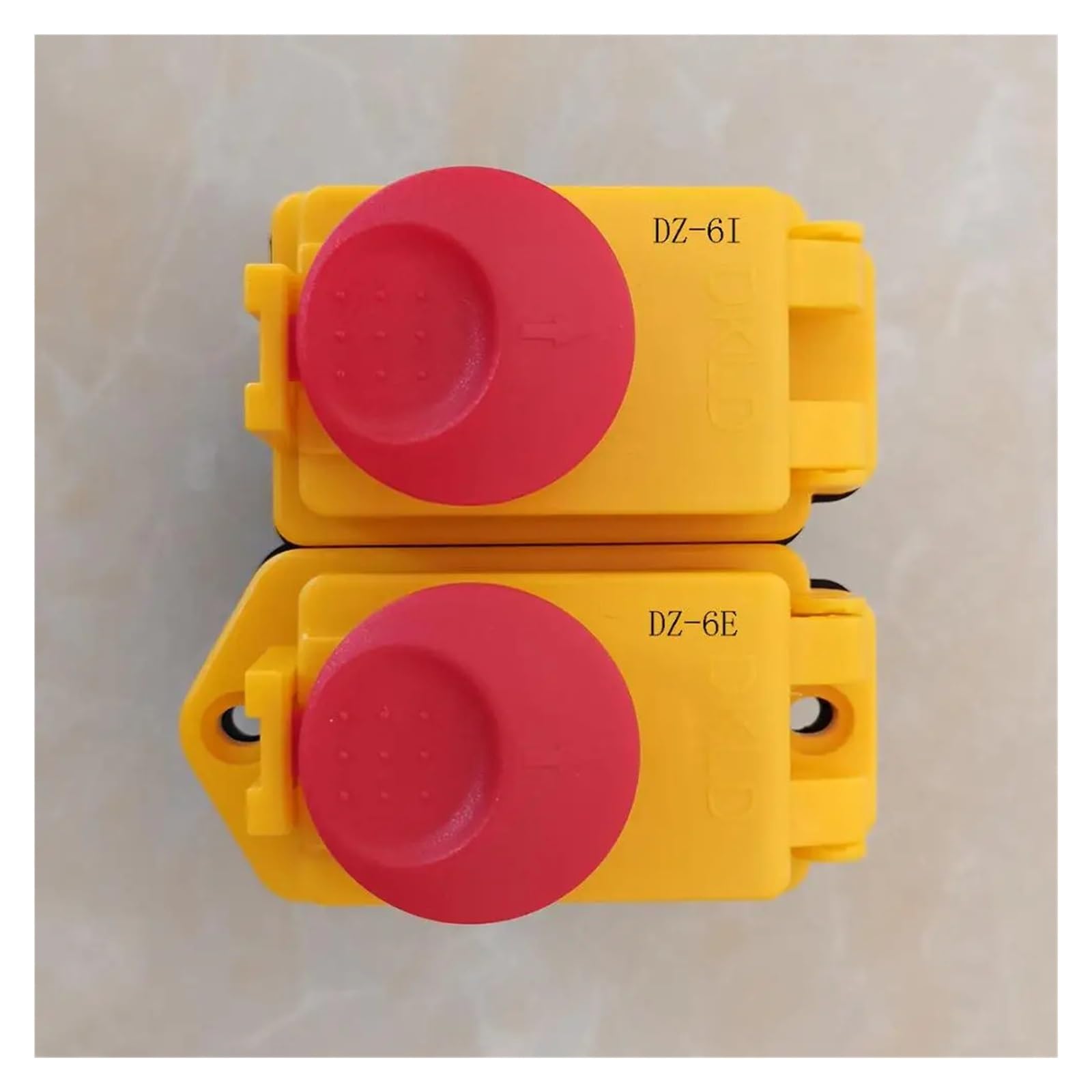 Emergency Stop Switch DZ-6 Electromagnetic Switch Emergency Stop Pushbutton Switches for Industrial Machine Tool Equipment Ac 250V 16(15) A 5E4(DZ-6E) Controls Switches