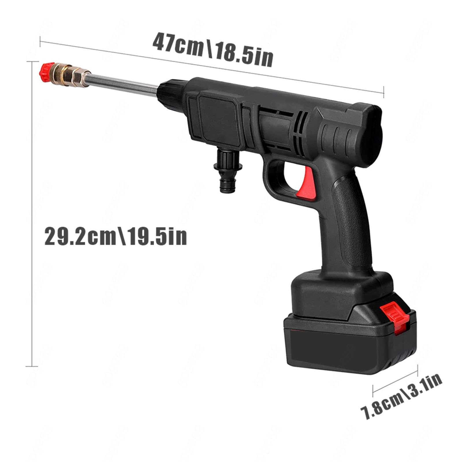 Pistola De Limpieza Multifuncional, Potencia 600w, Dos BateríAs 24v1500mah Lanza Hidrolimpiadora, PequeñO Y Ligero Hidroaspiradora, Esenciales De Limpieza del Hogar