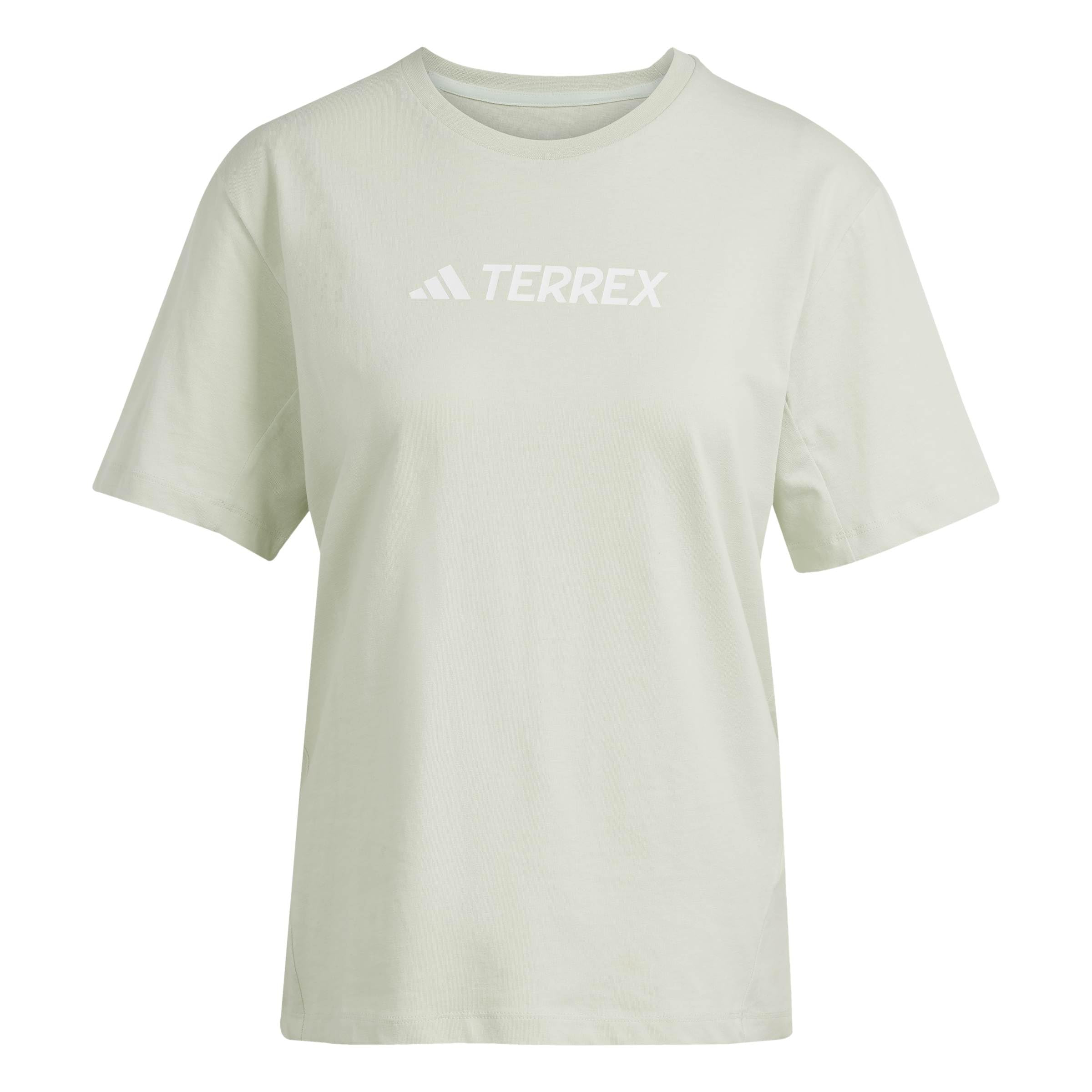 adidas Women's Terrex Classic Logo T-Shirt, Linen Green, S