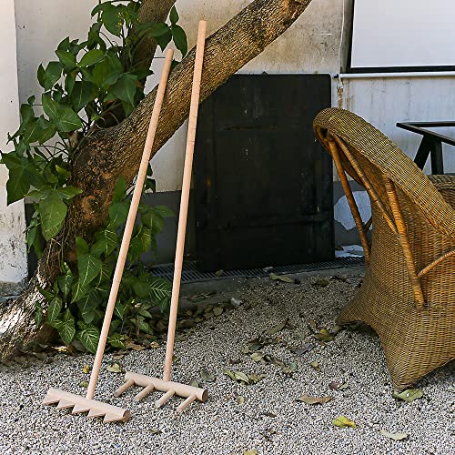 Rastrillo para Jardín Zen Exterior Grande de Madera miniatura 3