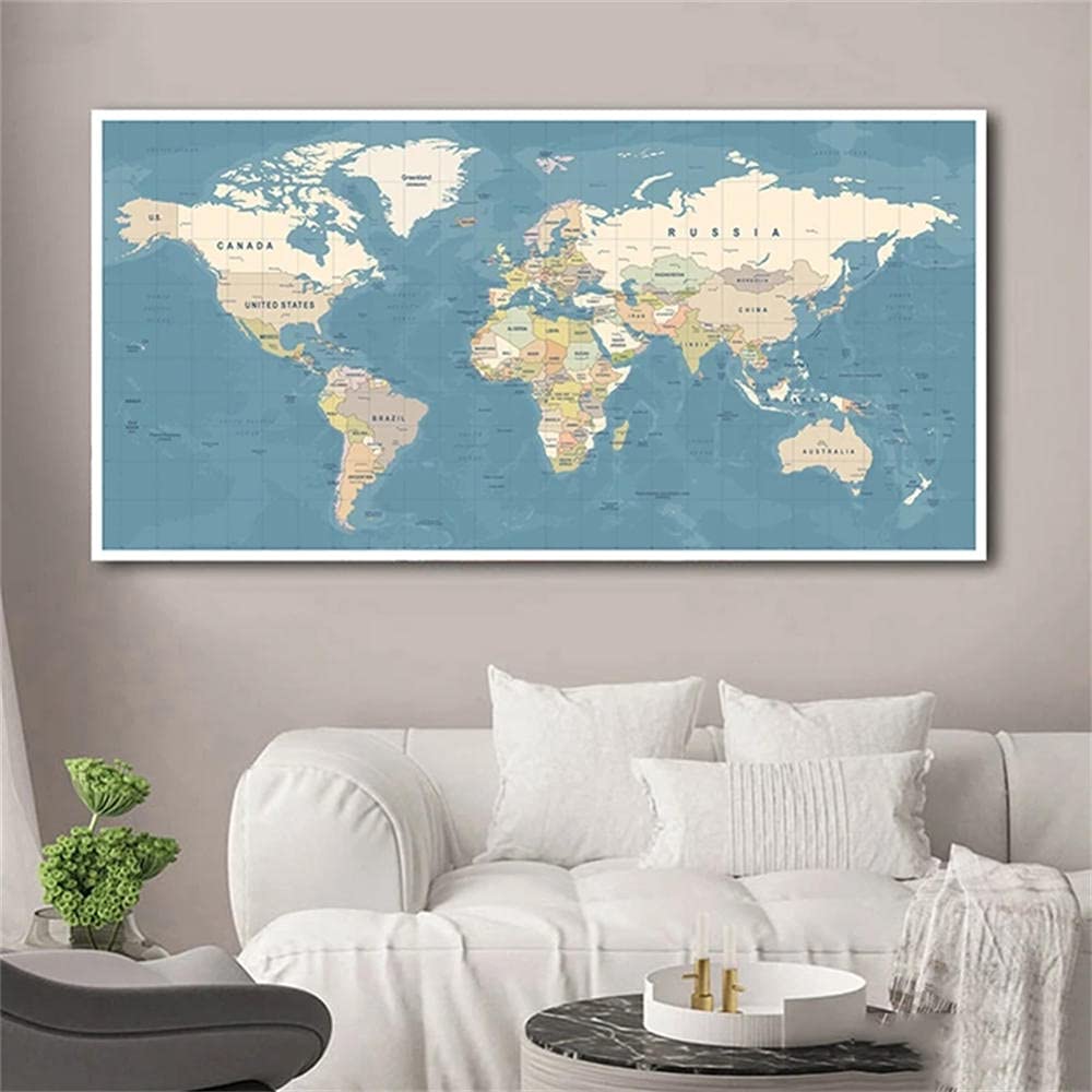 5D DIY Diamant Painting Weltkarte Set – Full Drill, 40x80 Cm, Inkl. Werkzeug & Extra Diamanten