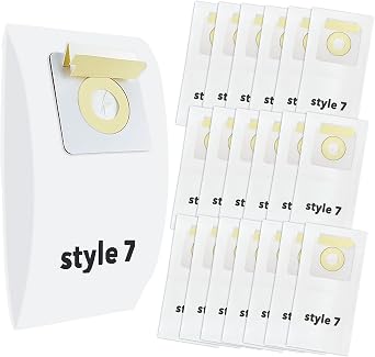 Gudotra 20 Pack Replacement Vacuum Bags Style 7 Paper Bag Fit PowerForce Uprights Vacuums 3537 3522 35221 35223 35224 35225 35226 3522R 3522X 3525 35252 3525R 3530D 3530R Replace Part 32120