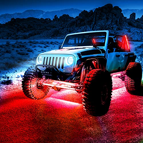 Nilight TR-105-A 4Pcs Car Underglow Neon Accent Strip Lights 252 Leds Rgb 8 Color Sound Active Function Music Mode With Wireless Remote Control Underbody Light Strips thumb #6