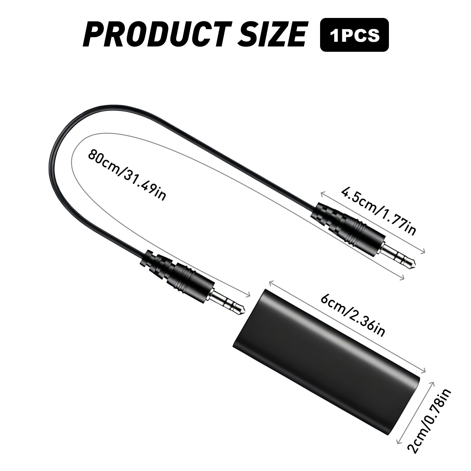 Izolator szumów gruntu, z kablem audio 3,5 mm, izolator szumów z pierścieniem uziemienia redukuje szumy, kompaktowy przenośny do samochodowych systemów audio i stereo do domu do odbiorników