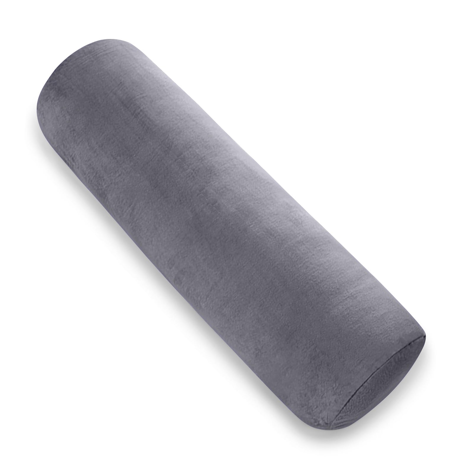 AS AWESLING Body Pillow for Adults, Full Body Pilllow for Sleeping, Long Round Cervical Pillow, Bolster Side Sleeper Pillow with Cover (Grau, 60 x 20 cm)
