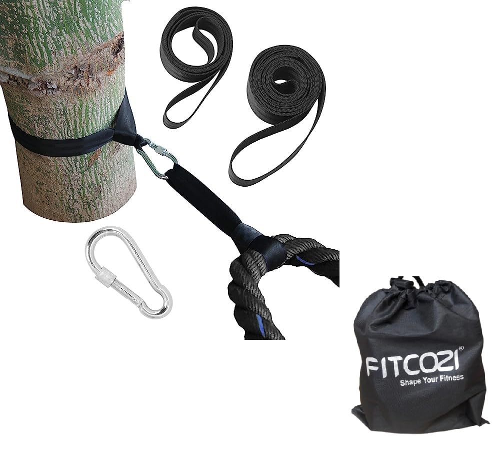 Battle Rope Anchor Strap Kit Accessories for Home Gym Outdoor Muscle Workout Equipment,Carabiners with 2 Straps and 1 Heavy Duty Carabiner, Home Gym Equipment for Men Women (Battle Strap-Black) (B0CBVNM1TP) Amazon Price History, Amazon Price Tracker