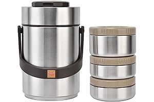 Portable Thermal Lunch Box Stainless Steel Heat Preservation Bento Box