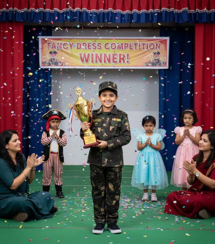 Image of FancyDressWale Community Helper & Career Role Play Costume for Fancy Dress Pilot, Navy, Army, astronaunt, Police Costumes