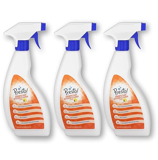 Buy Presto! Kitchen Cleaner Spray, Kills 99.9% Germs, Suitable For All Kitchen Surfaces And Dining Tables (850 Ml, Pack Of 3) at Rs. 334