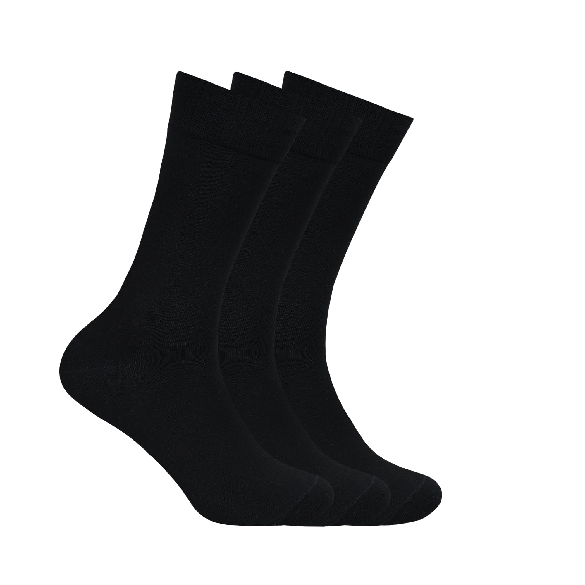 balenzia Men's Bamboo Black, Navy Crew Socks | Pack of 3-picture-32