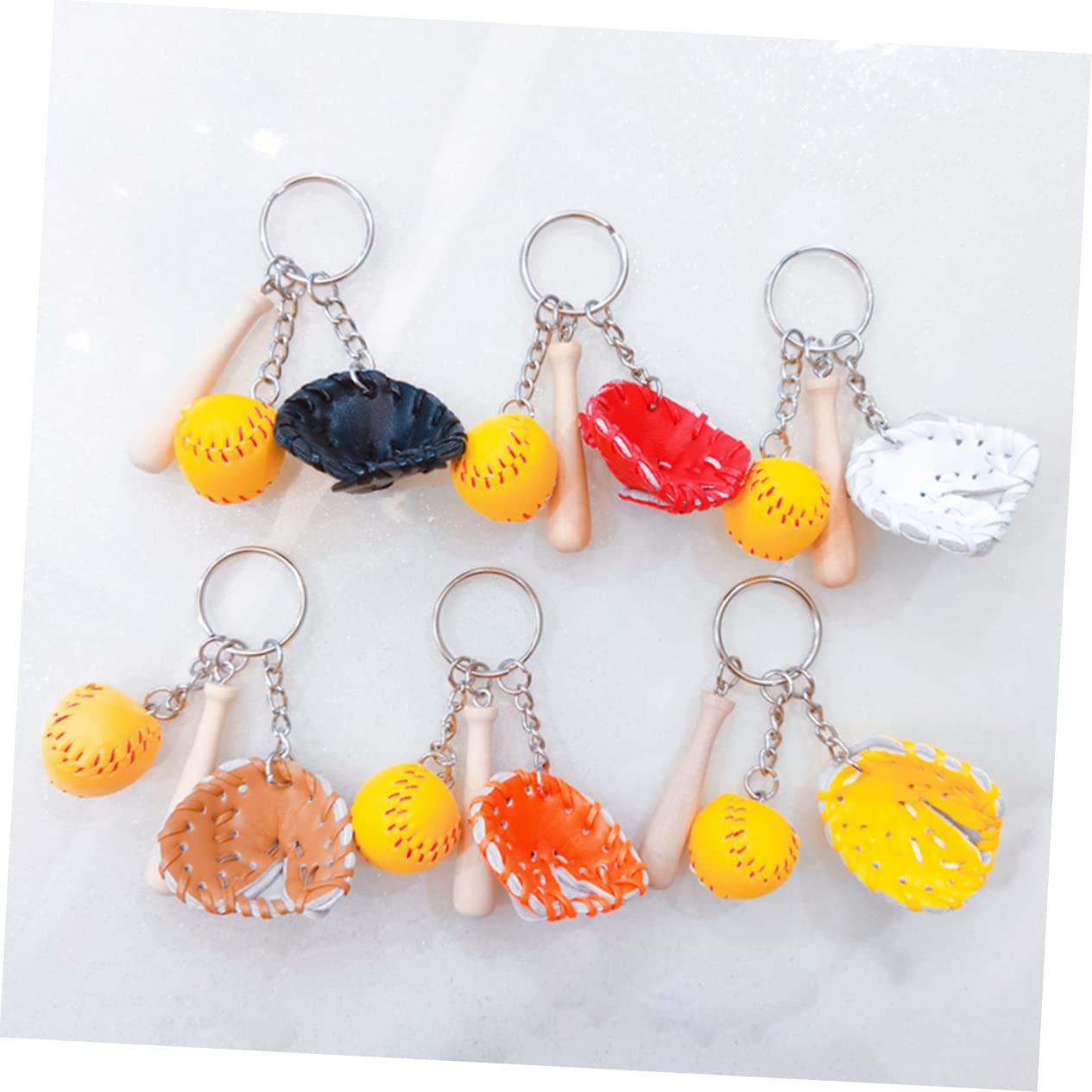 FOMIYES Decorazione Sospesa Da Baseball Sports Heyring Etichetta Della Borsa Da Baseball Portachiavi Da Baseball Ciondolo Portachiavi Borsa Da Baseball Pu