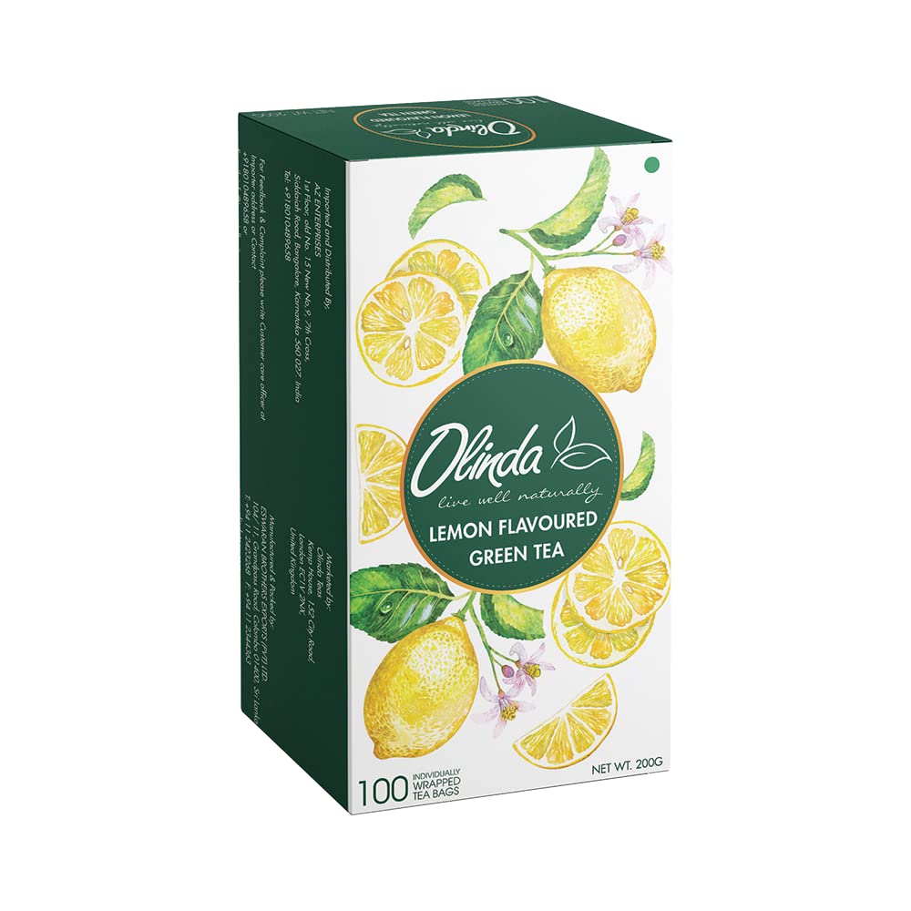 Olinda Live well Flavored (Lemon Flavoured Green Tea 100 Bags.) (B09SKTCLNB) Amazon Price History, Amazon Price Tracker