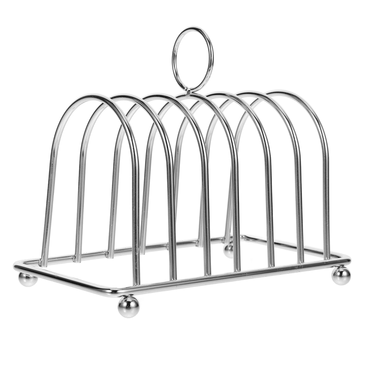 UPKOCH Edelstahl Toastständer Für 6 Scheiben Toasthalter Mit Ergonomischem Griff Küchenbrot Halter 14.5X8X7.8 cm Spülmaschinenfest Für Haushalt Und Küche