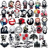 [SUNCN] チアトラック ユニコーン 宇宙飛行士 植物 靴チャーム テラー カウボーイ ガーデニング 音楽 キャンプ クロコ チャーム パック 靴の装飾用 40個 テラー