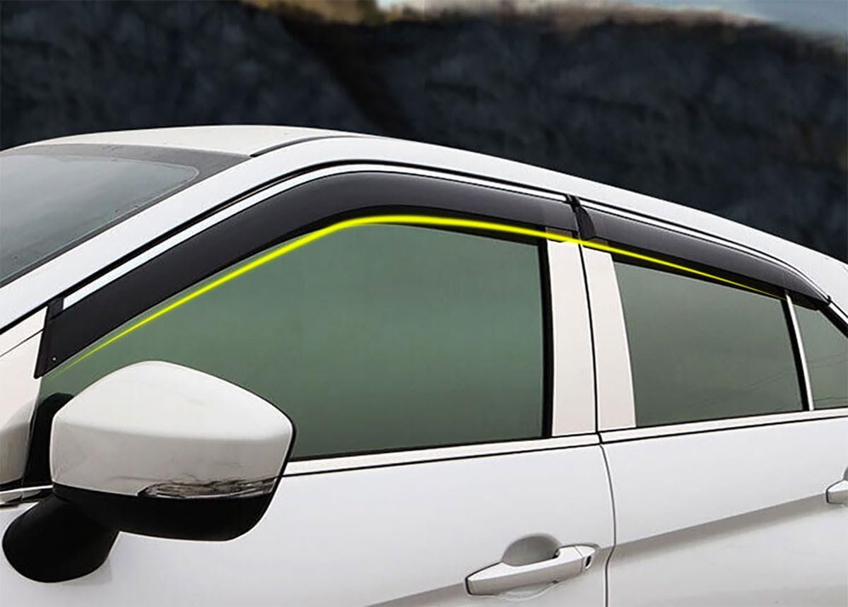 Side Window Deflector Visors Compatible with Mitsubishi Eclipse Cross 2025 2024 2023-2018 Acrylic Smoke Tinted Sun Rain Wind Guards Shield Vent Cover Car Accessories 4PCS